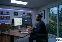 Circadian lighting for home office