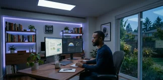 Circadian lighting for home office