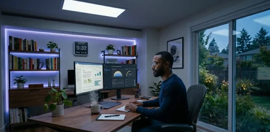 Circadian lighting for home office