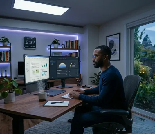 Circadian lighting for home office